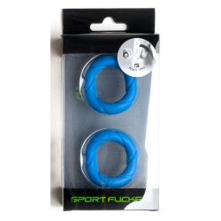 Sport Fucker Lot de 2 Cockrings Ready Rings Bleus